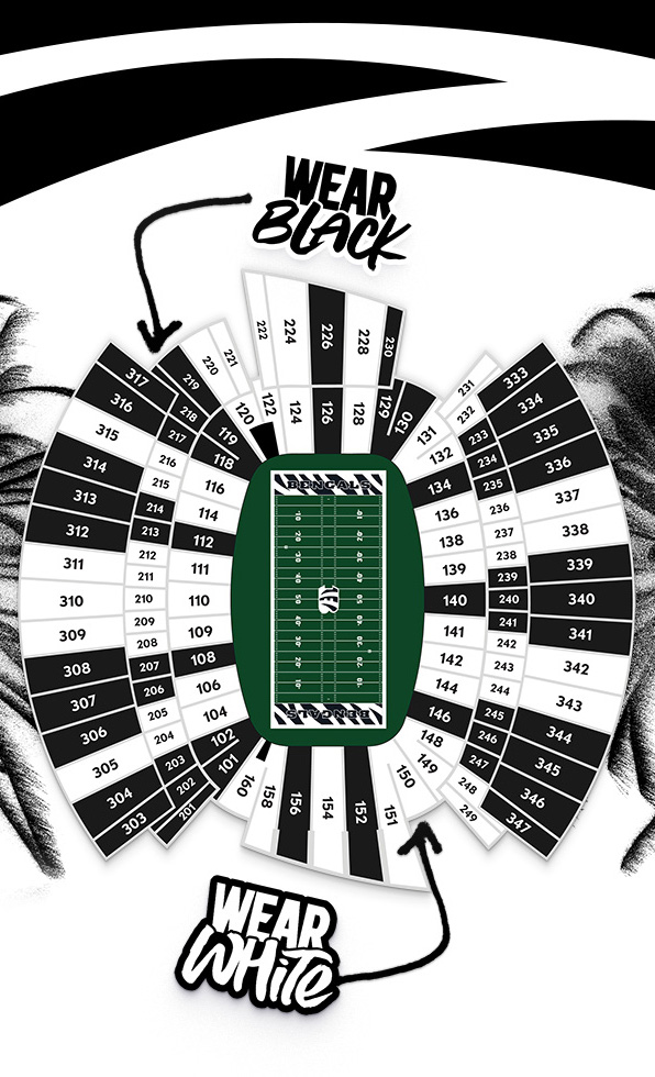 White Bengal Stripe Seat Map