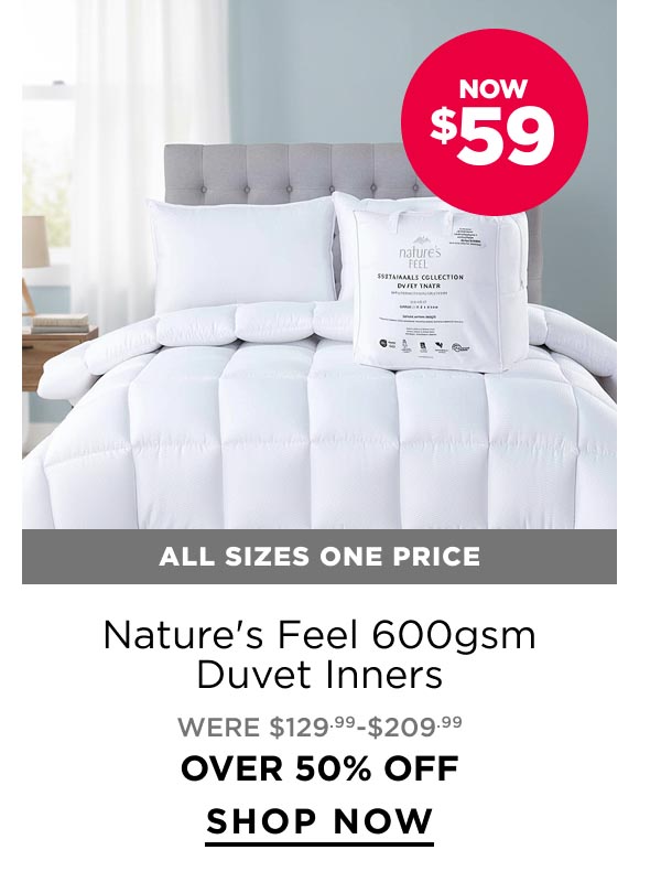 Nature's Feel	600gsm Duvet Inners