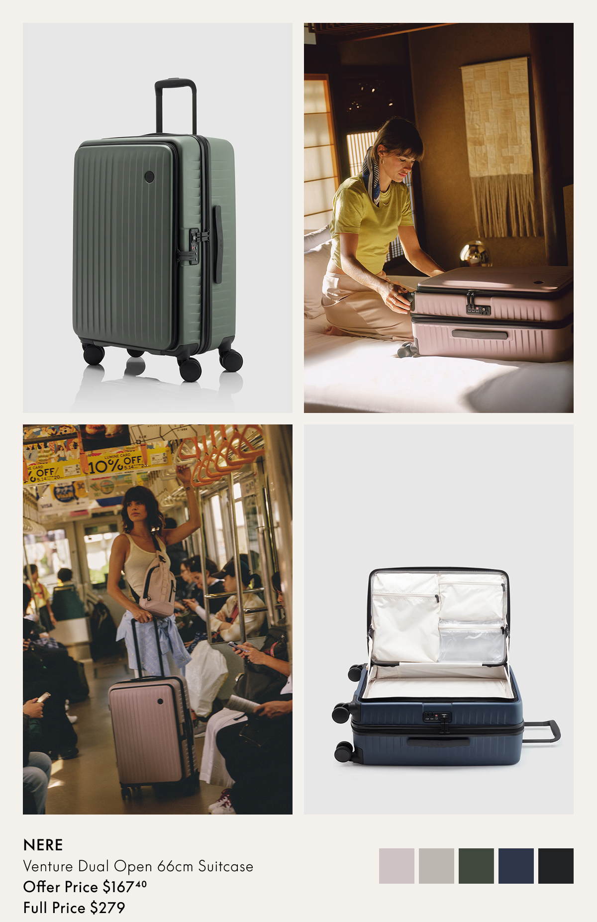 Nere Venture Dual Open 66cm Suitcase