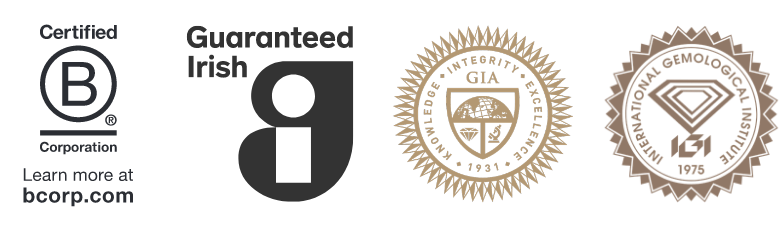 Certified B Corporation, Guaranteed Irish, Certified GIA & IGI Diamonds