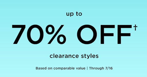 70% off Clearance