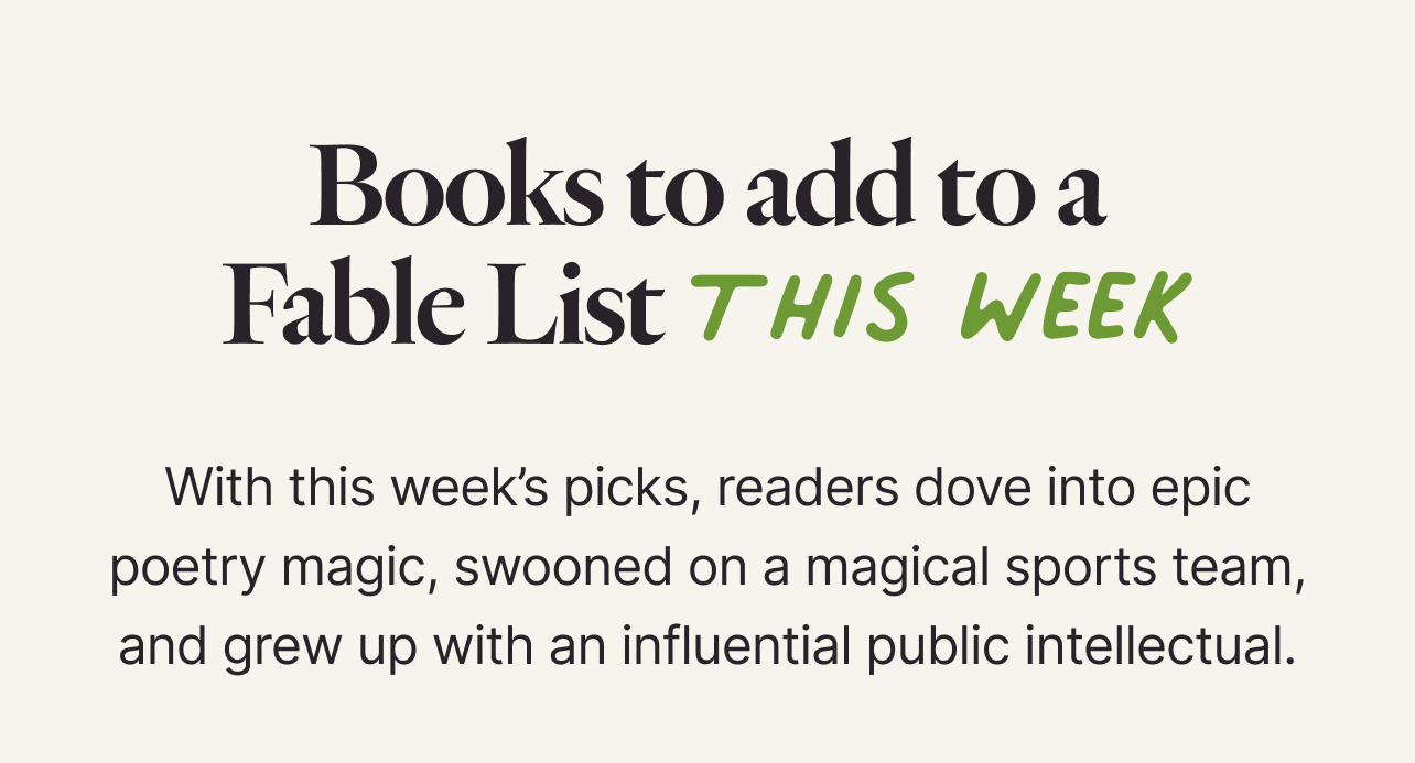 Books Most-Added to a Fable List this week