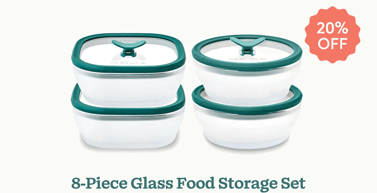 8-Piece Glass Food Storage Set 