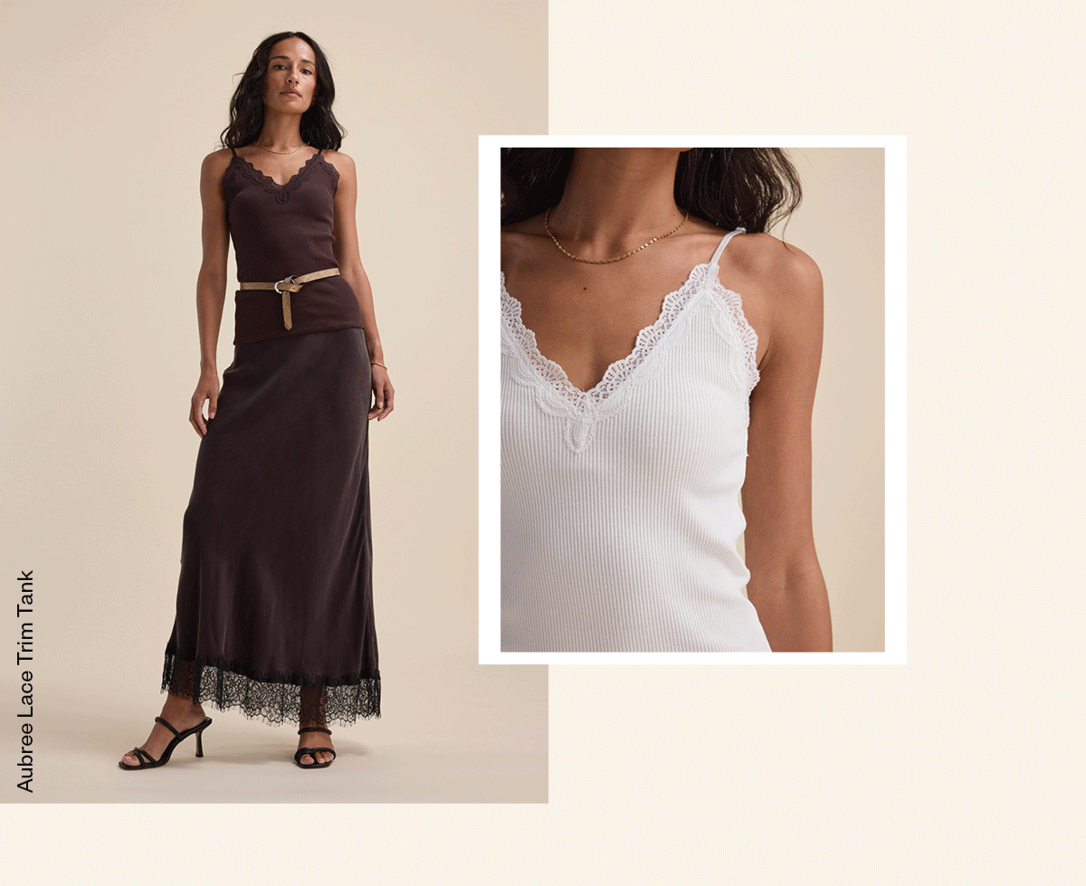 Aubree Lace Trim Tank