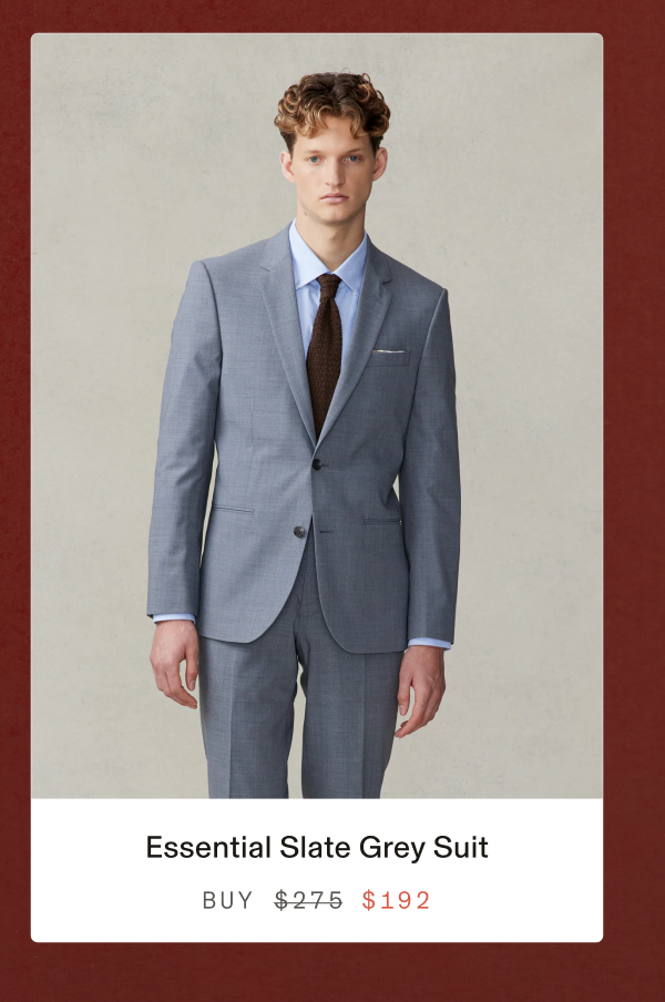 Essential Slate Grey Suit Buy $192