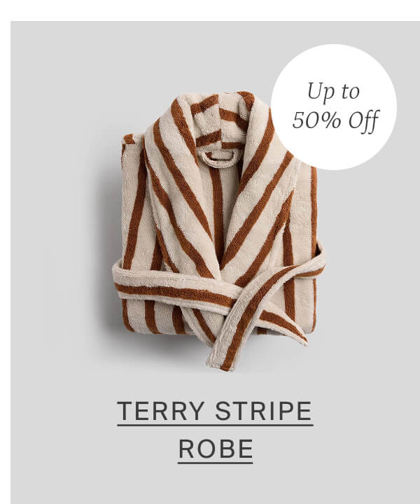 shop terry stripe robe
