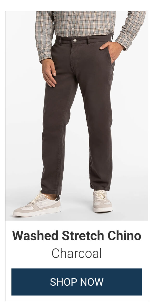 Charcoal Washed Stretch Chino