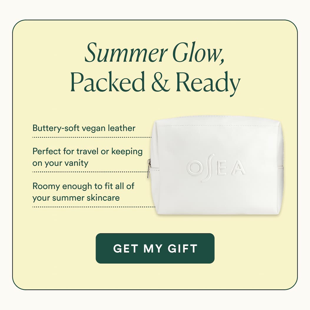 -Buttery-soft vegan leather -Perfect for travel or keeping on your vanity&nbsp; -Roomy enough to fit all of your summer skincare&nbsp;