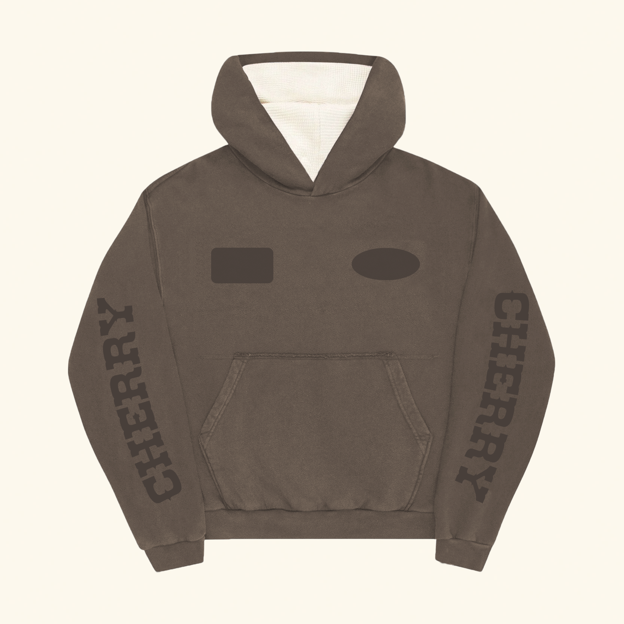 Image of Sun Faded Patch Thermal Hoodie (Steel)