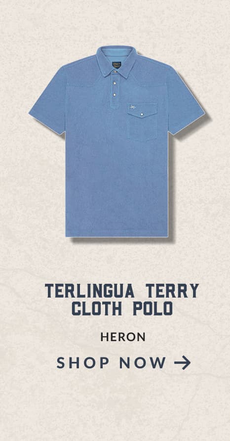 Terlingua Terry Cloth Polo - Heron