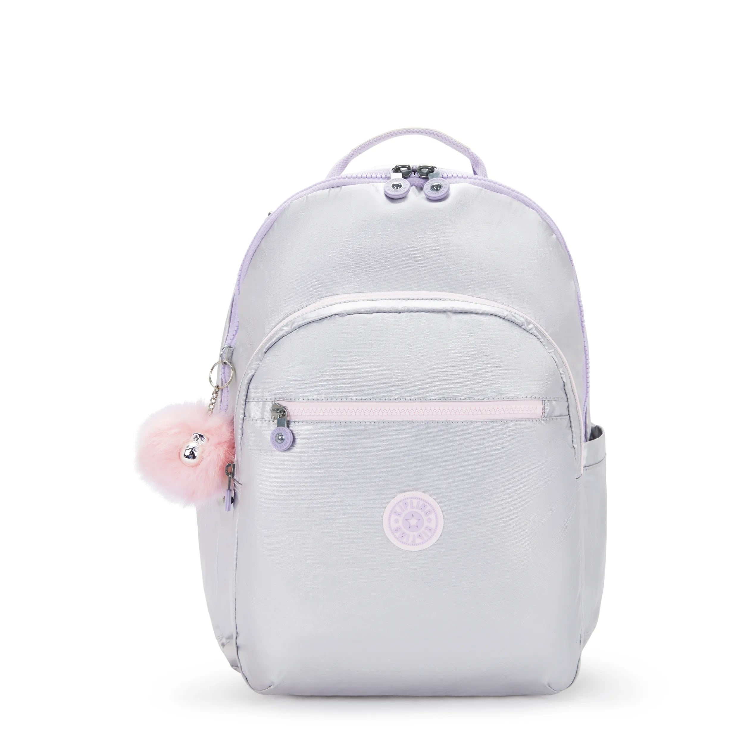 Seoul Extra Large Metallic 17" Laptop Backpack-Silver Glow Metallic