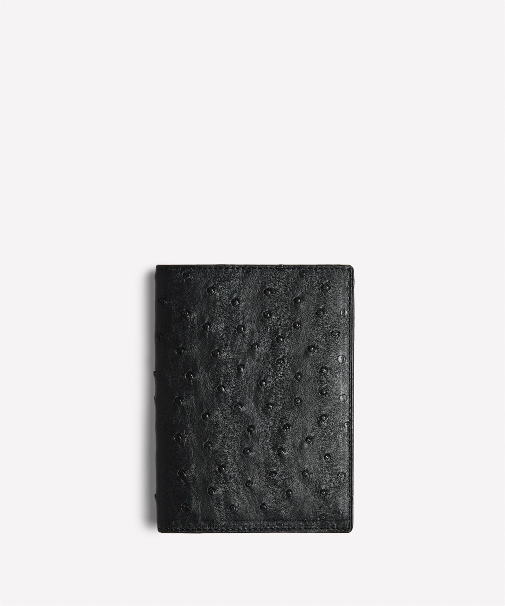 Passport Case Black Ostrich