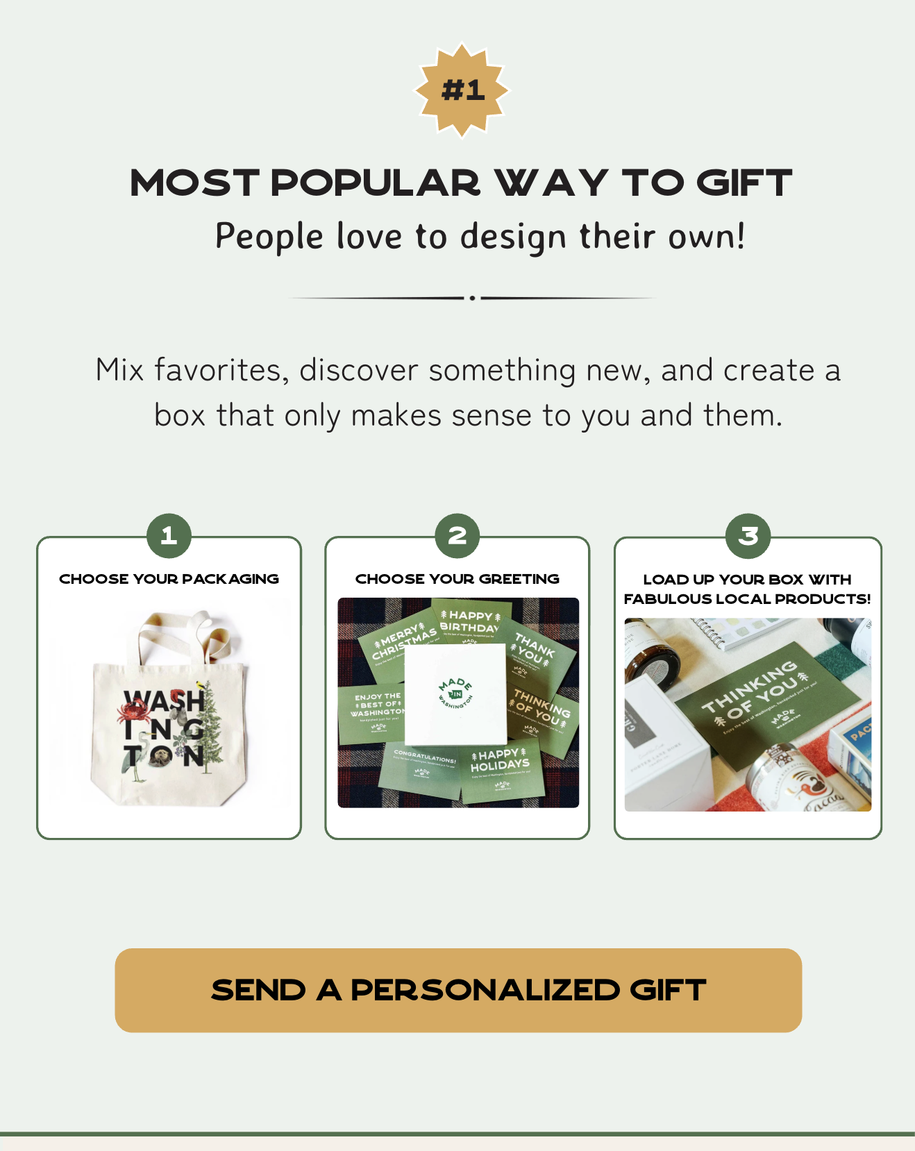 Our #1 most popular way to gift - people love to design their own! Mix favorites, discover something new, and create a box that only makes sense to you and them.
