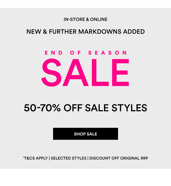Shop End of Season Sale*