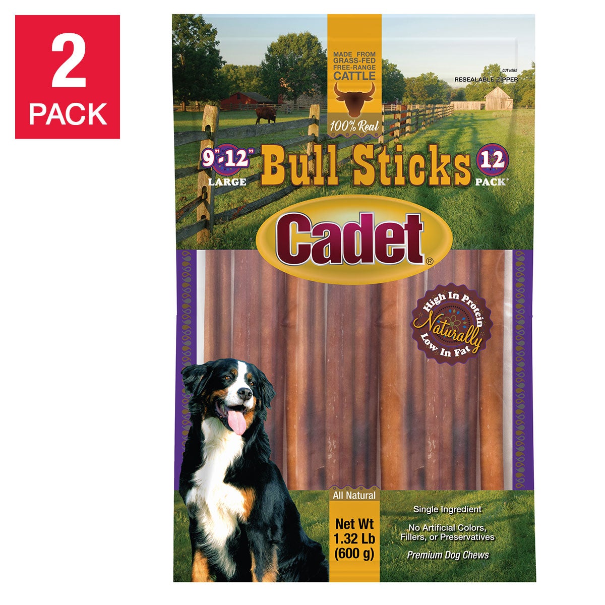 Cadet Bull Stick Variety 9-inch-12-inch 2-Pack