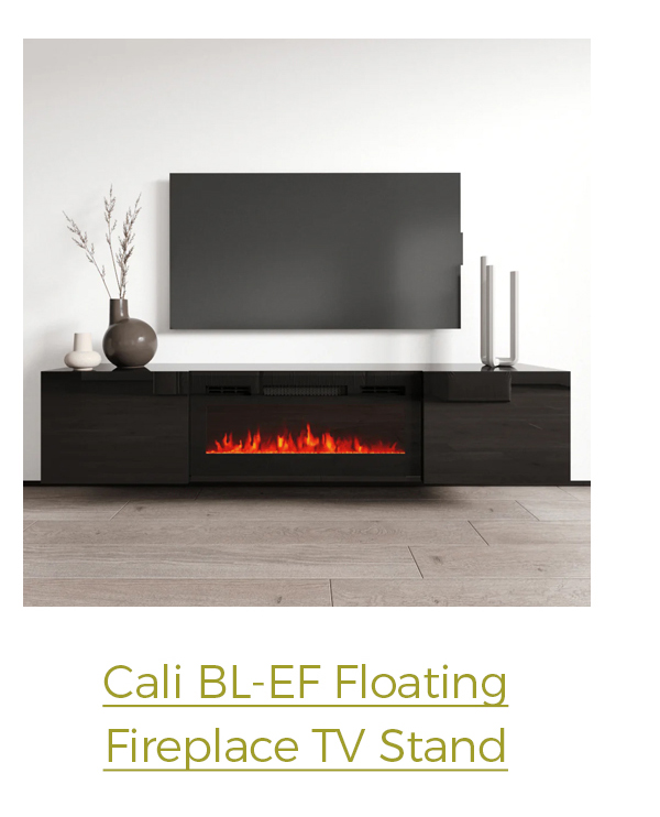Cali BL-EF Floating Fireplace TV Stand