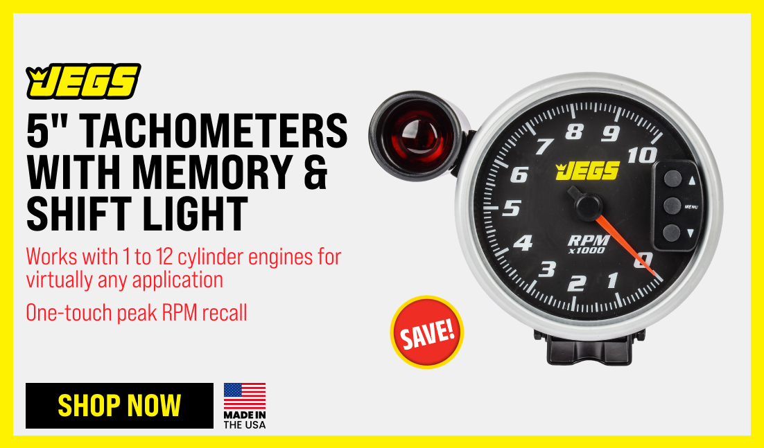 5" Tachometers with Memory & Shift Light