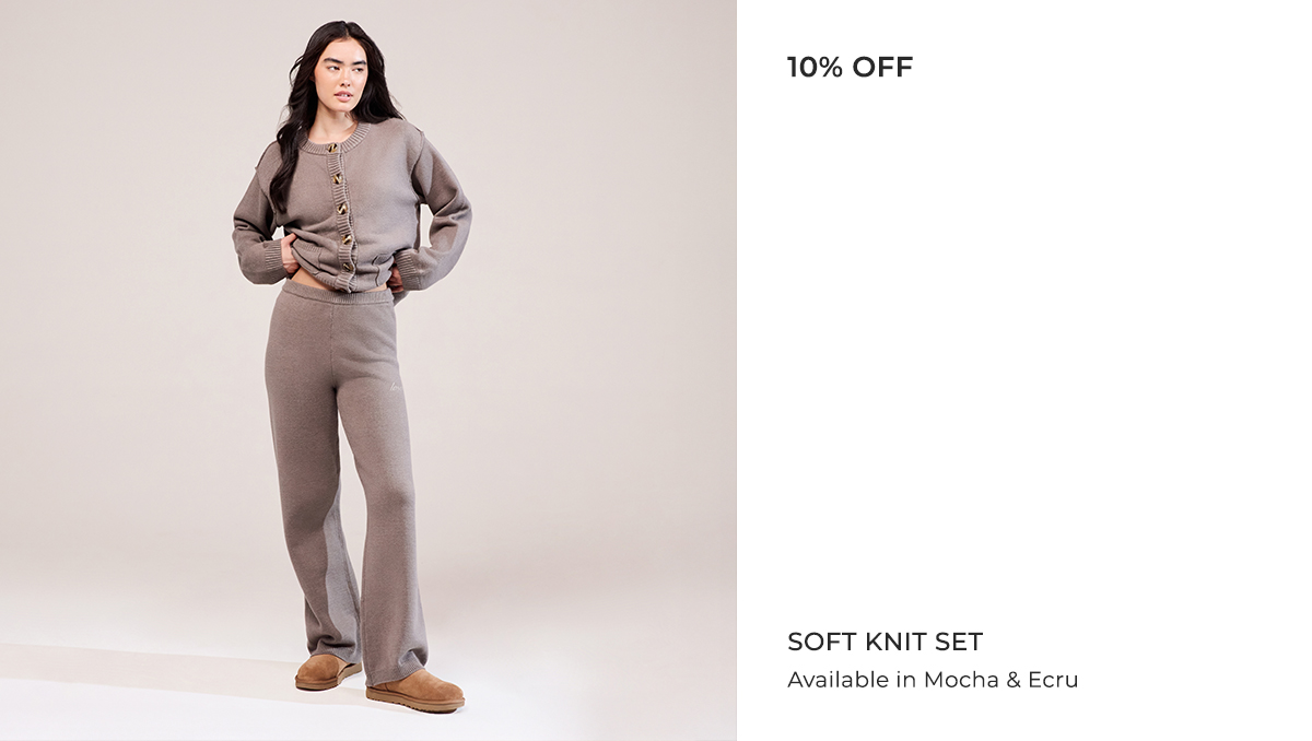 10% OFF | SOFT KNIT SET IN MOCHA