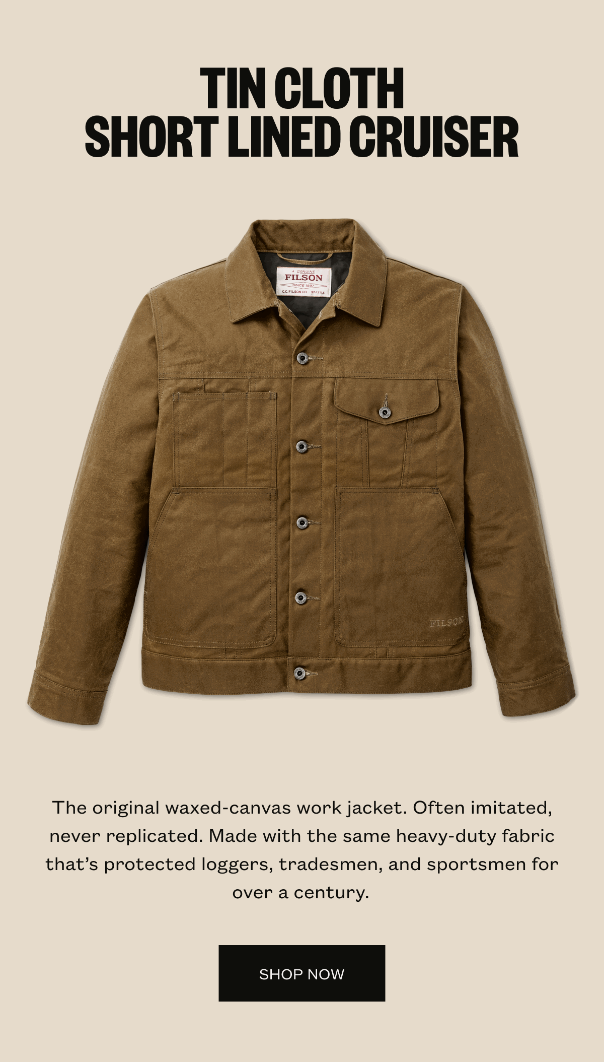 Tin Cloth Short Lined Cruiser
