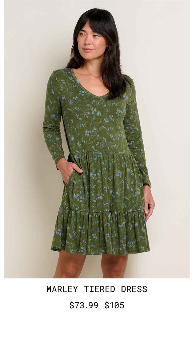 Marley Tiered Long Sleeve Dress: Was $105 Now $73.99