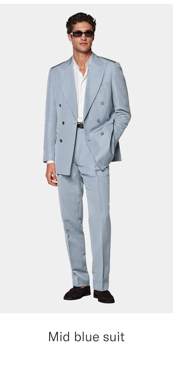 Mid blue suit