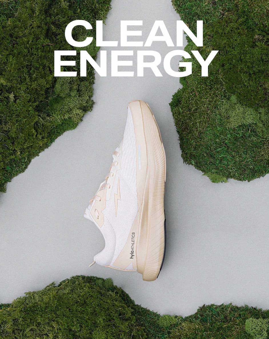 Cream and green sneakers