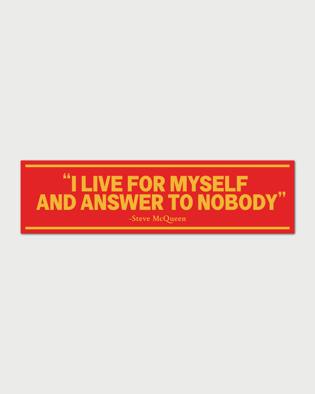 Image of "I Live For Myself" Quote Sticker