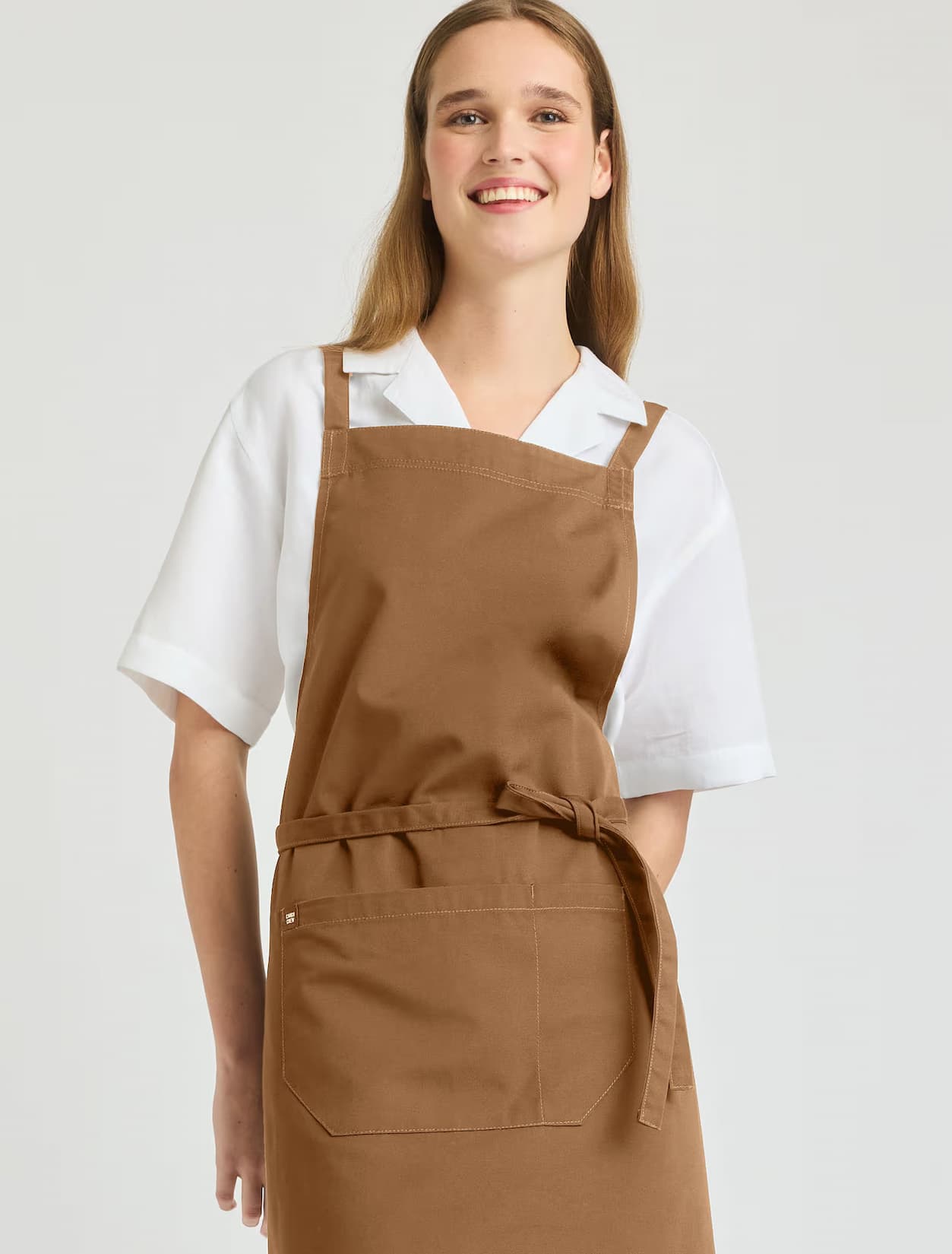 Harry Bib Apron in Toffee