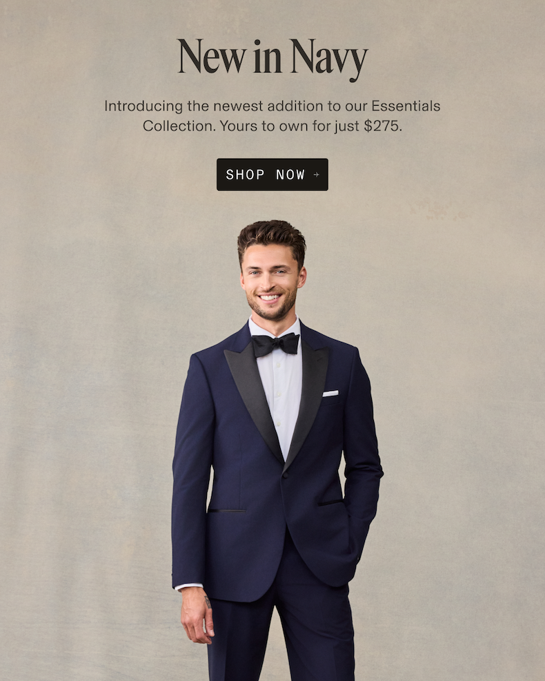 New in Navy | Introducing the newest addition to our Essentials Collection. Yours to own for just $275. SHOP NOW