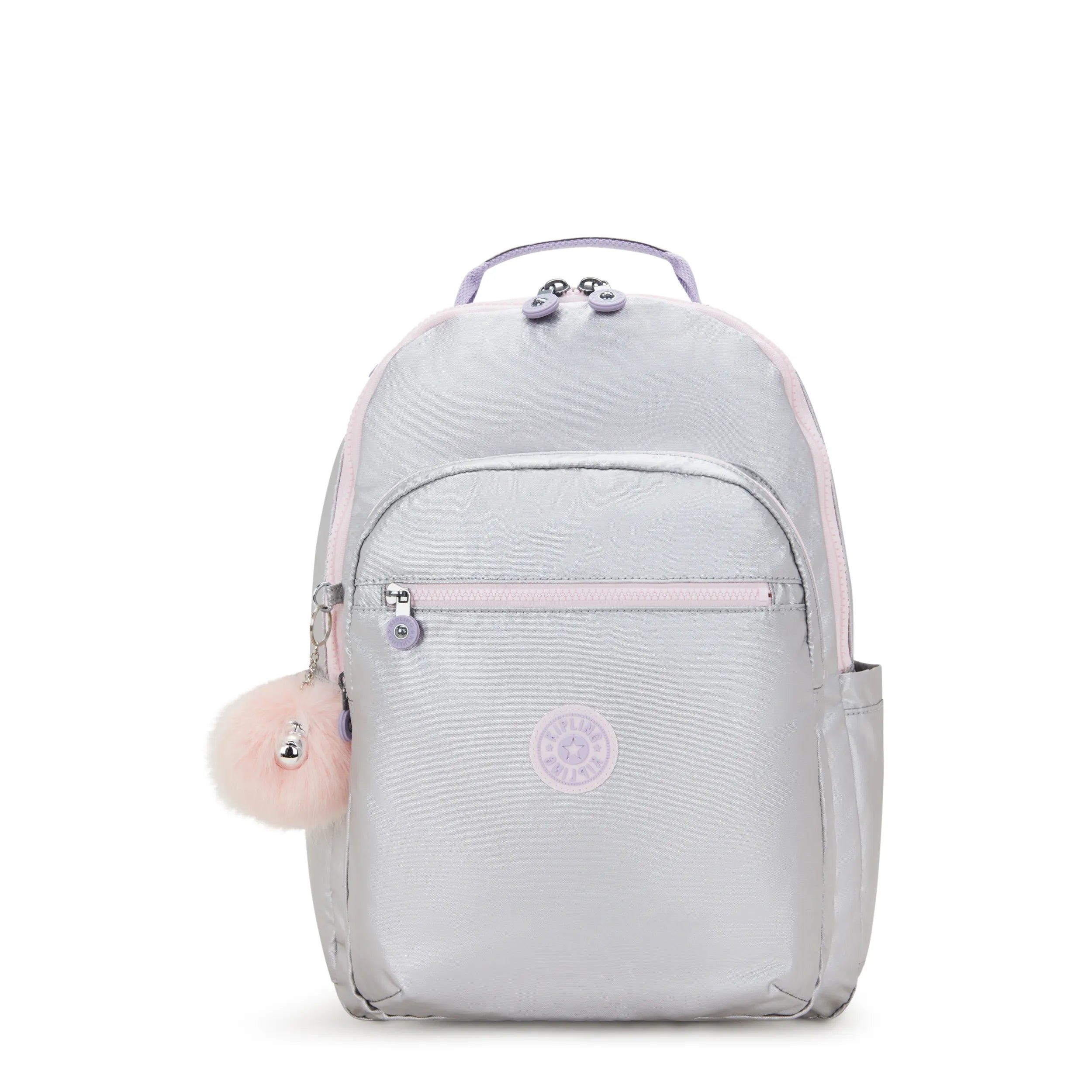 Seoul Large Metallic 15" Laptop Backpack-Silver Glow Metallic