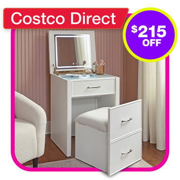 Odessa Lift-top Vanity with LED Lighted Mirror