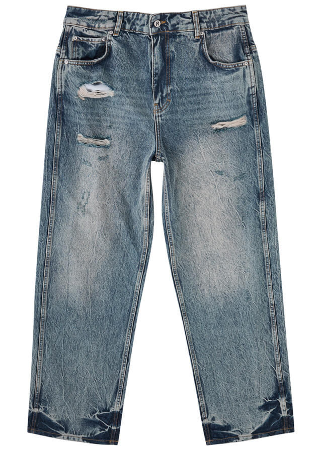 REPRESENT R3 distressed wide-leg jeans