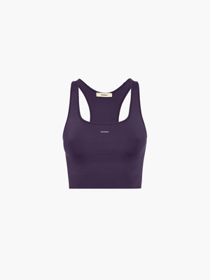 Plant-Stretch Compressive Sports Bra—Blackberry Purple