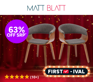 Set of 2 Matt Blatt Bentwood Upholstered Dining Chairs Product Image