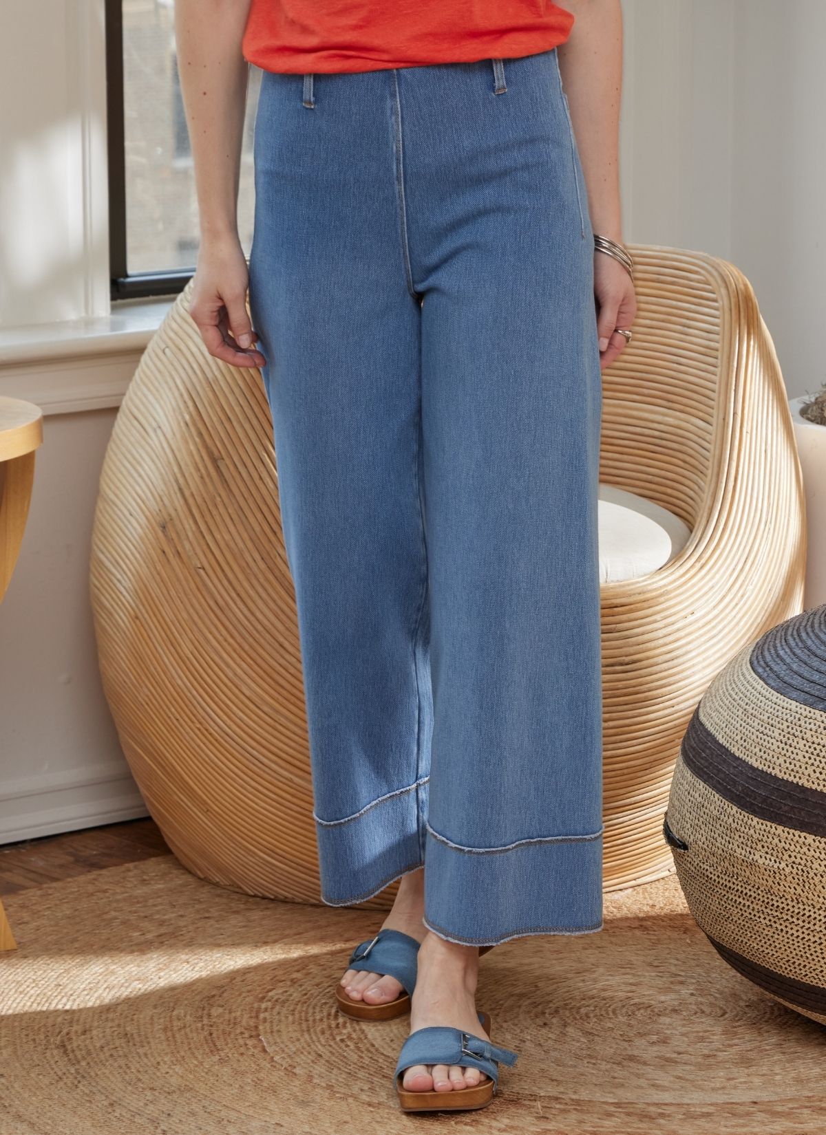 Margo Hi Waist Wide Crop Denim