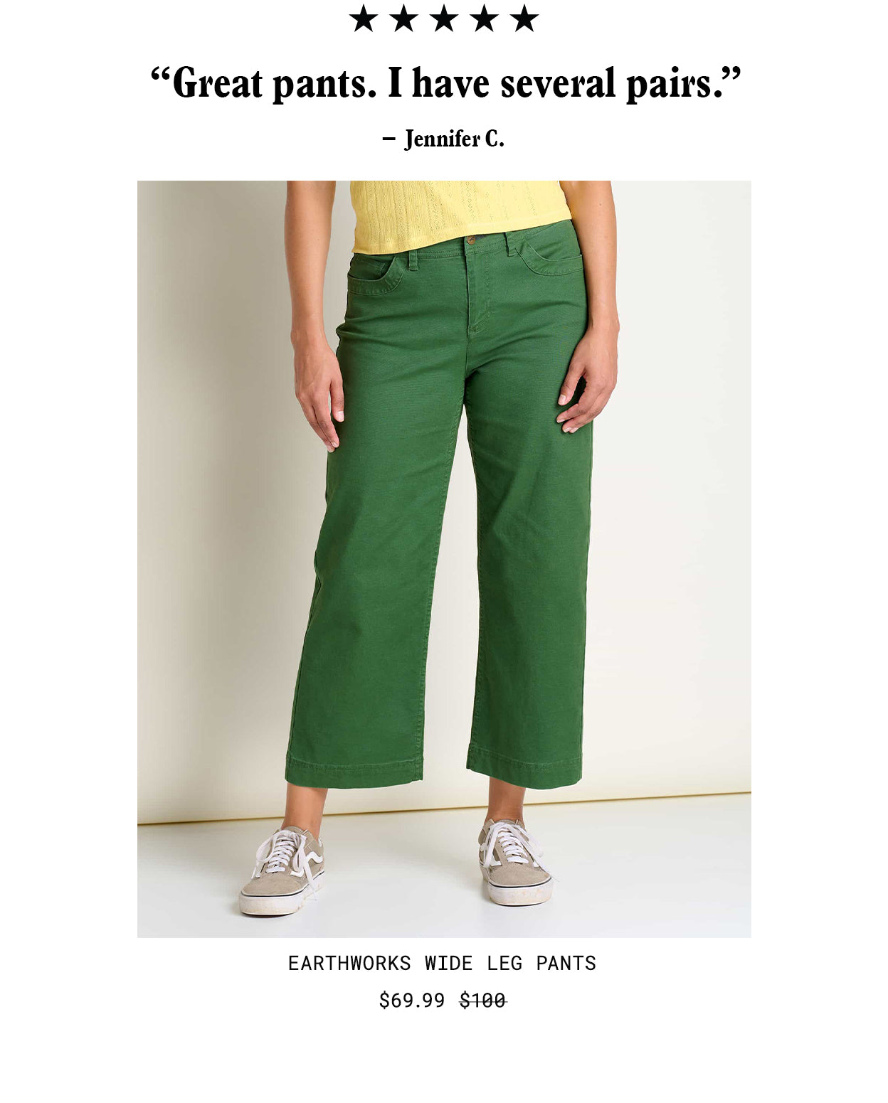 Was $100 Now: $69.99 5 Stars "Great pants. I have several pairs. " - Jennifer C.