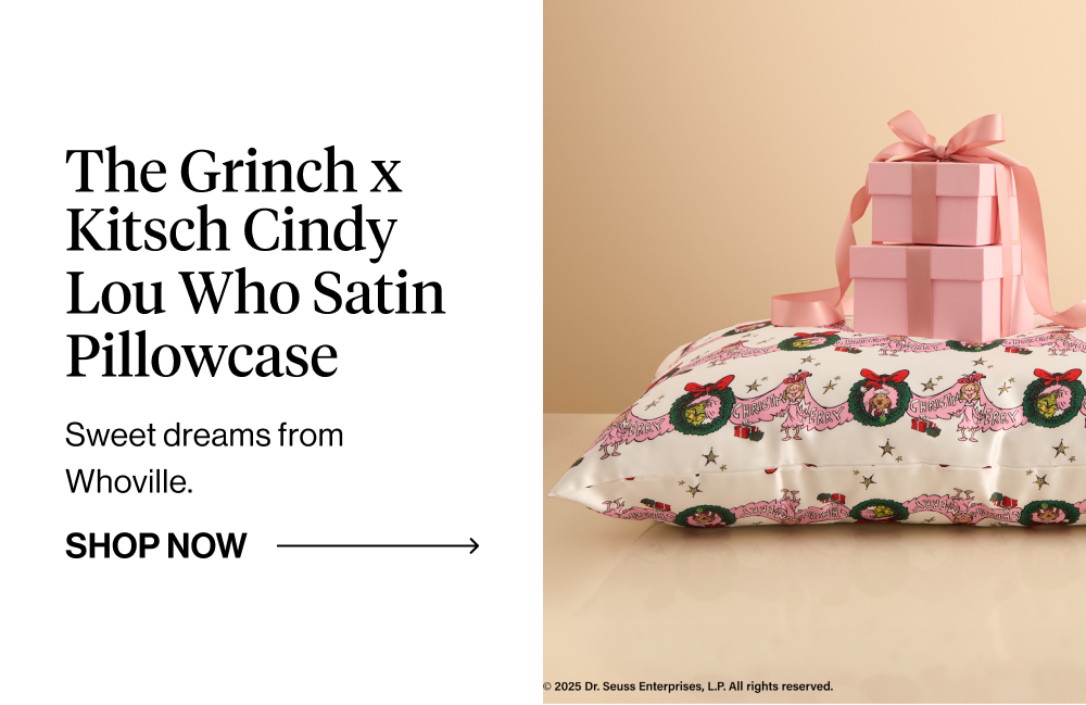 The Grinch x Kitsch Cindy Lou Who Satin Pillowcase