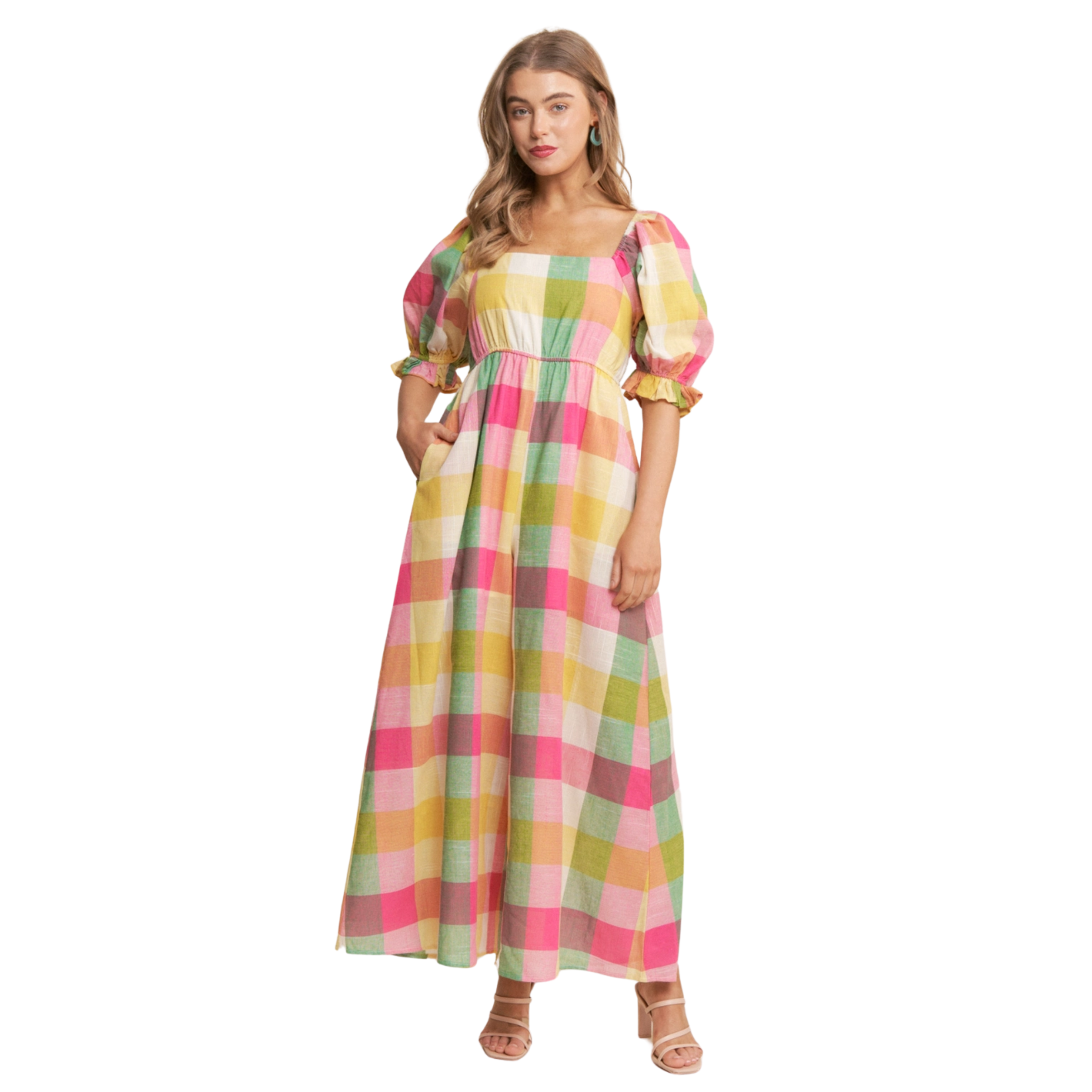 Image of Checkered Multi-Color Jumpsuit
