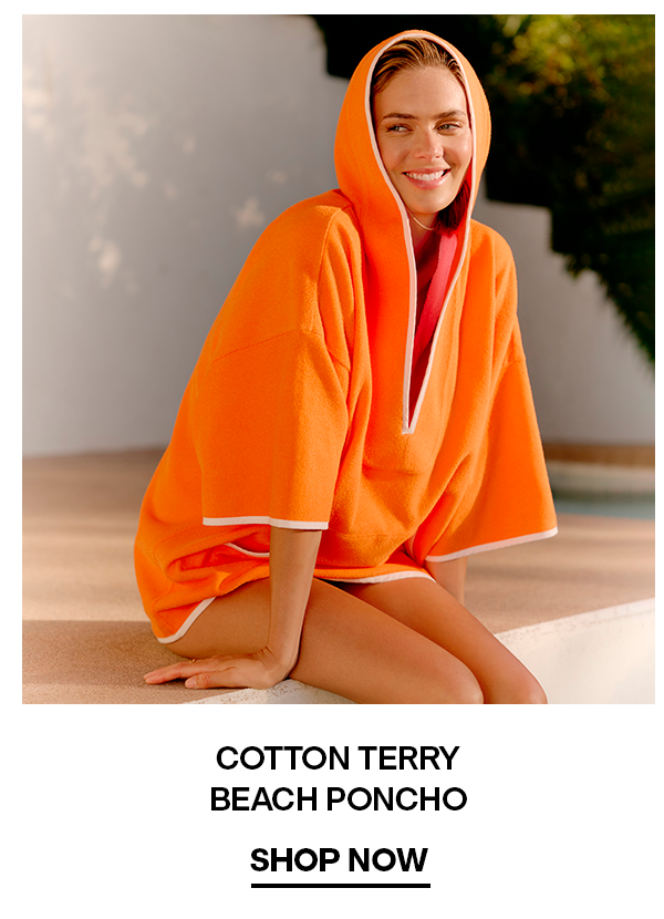 Cotton Terry Beach Poncho | Shop Now