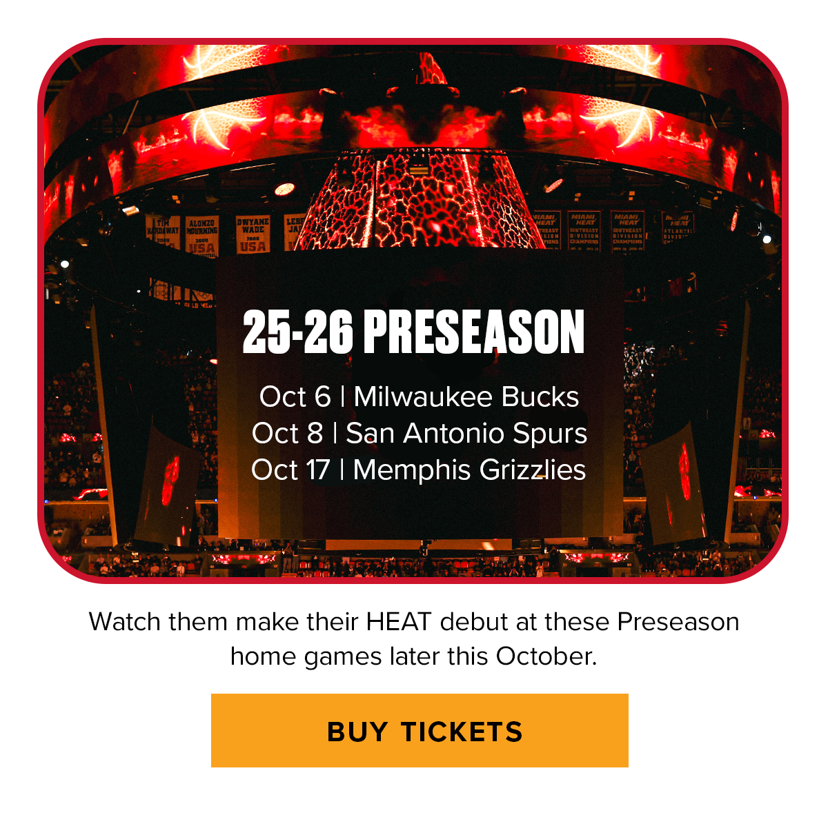 Preseason Tickets - Buy Now