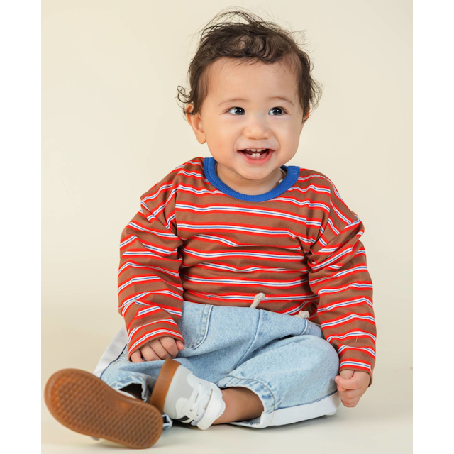 Babies' Long Sleeve Stripe Heavy Tee