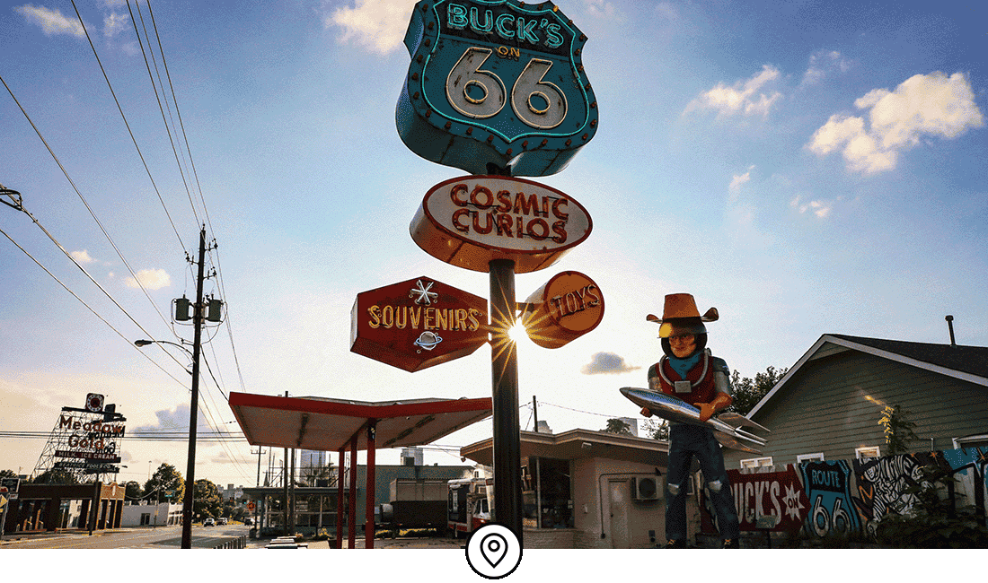 Image Description: Iconic neon signs on Route 66
