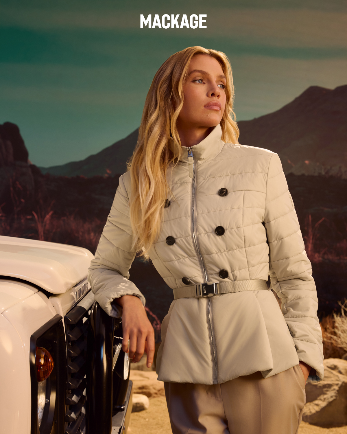 SERAFINA Quilted Belted Jacket
