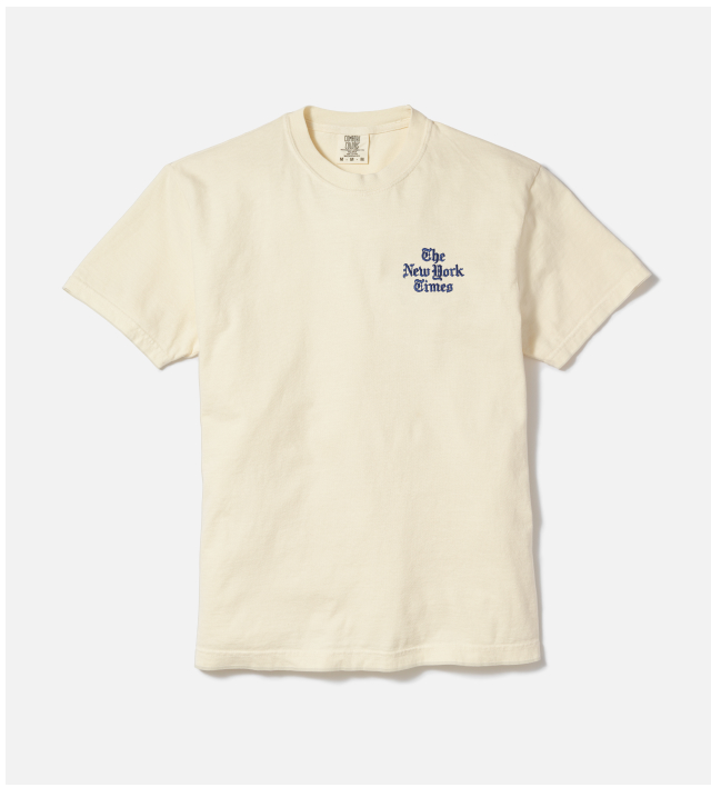Stacked Logo Embroidered Shirt – Ivory