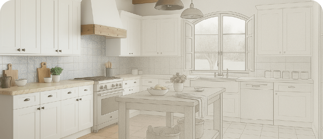Kitchen rendering for free kitchen design