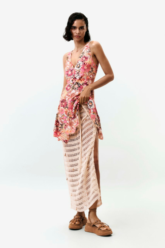 Printed midi dress