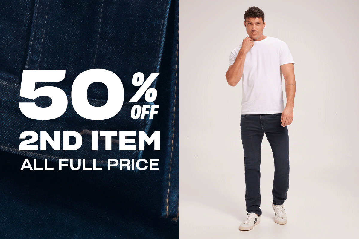 50% Off 2nd Item. All Full Price.