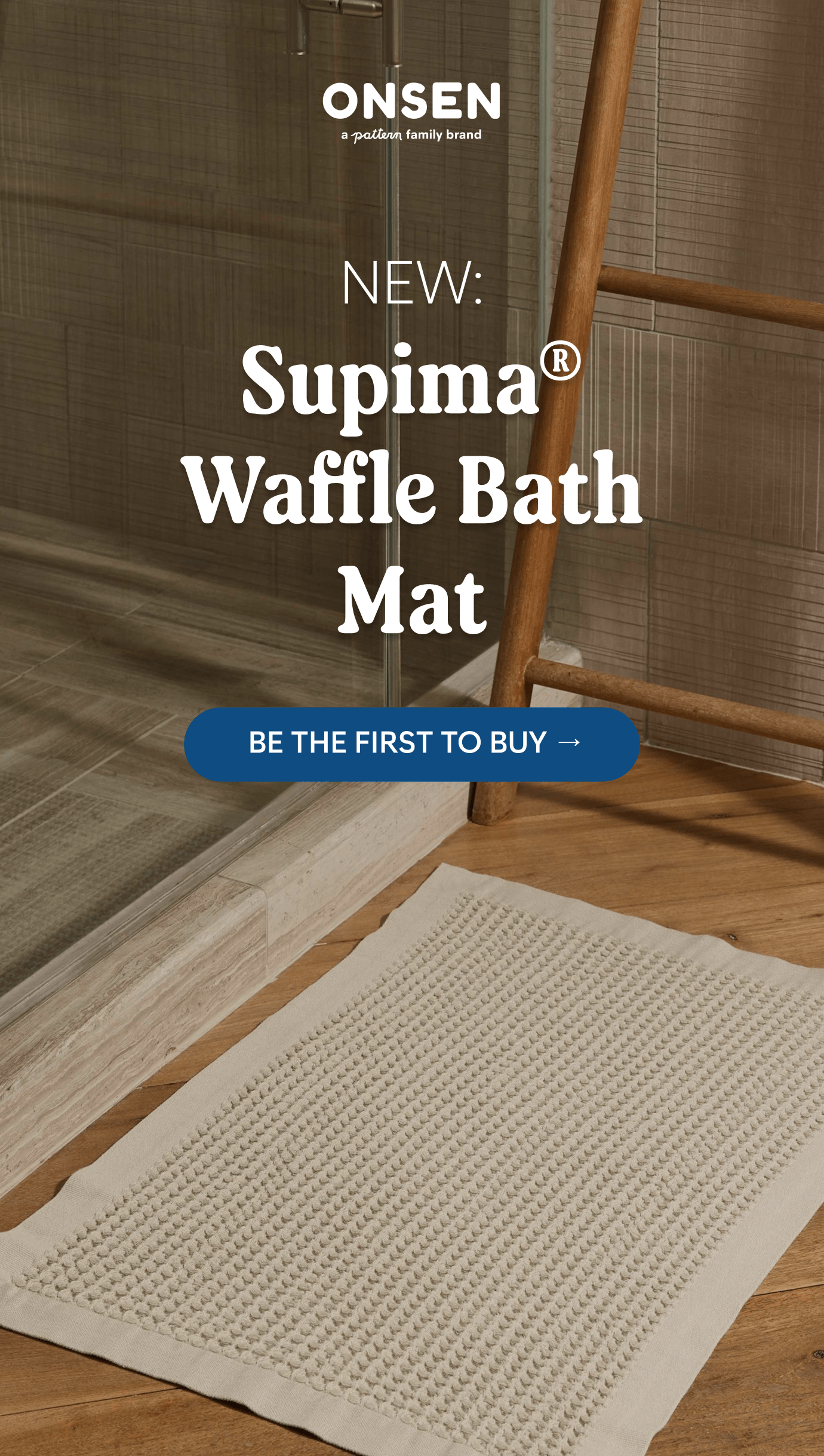 New supima waffle bath mat