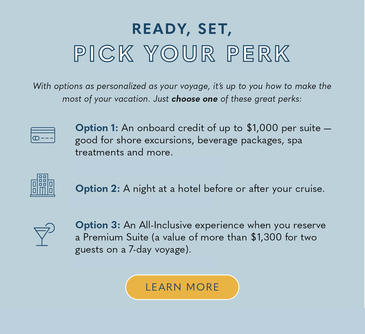 READY, SET, PICK + REDUCED DEPOSTIS