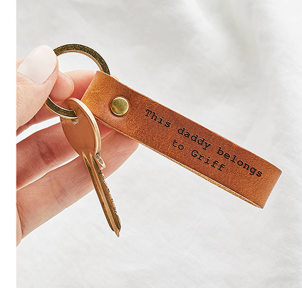 Personalised Leather Loop Keyring